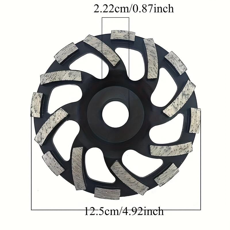 5-inch Diamond Cup Wheel, Suitable for Concrete and Stone - High Durability Grinding Disc with Beveled Teeth, Angle Grinder Compatible