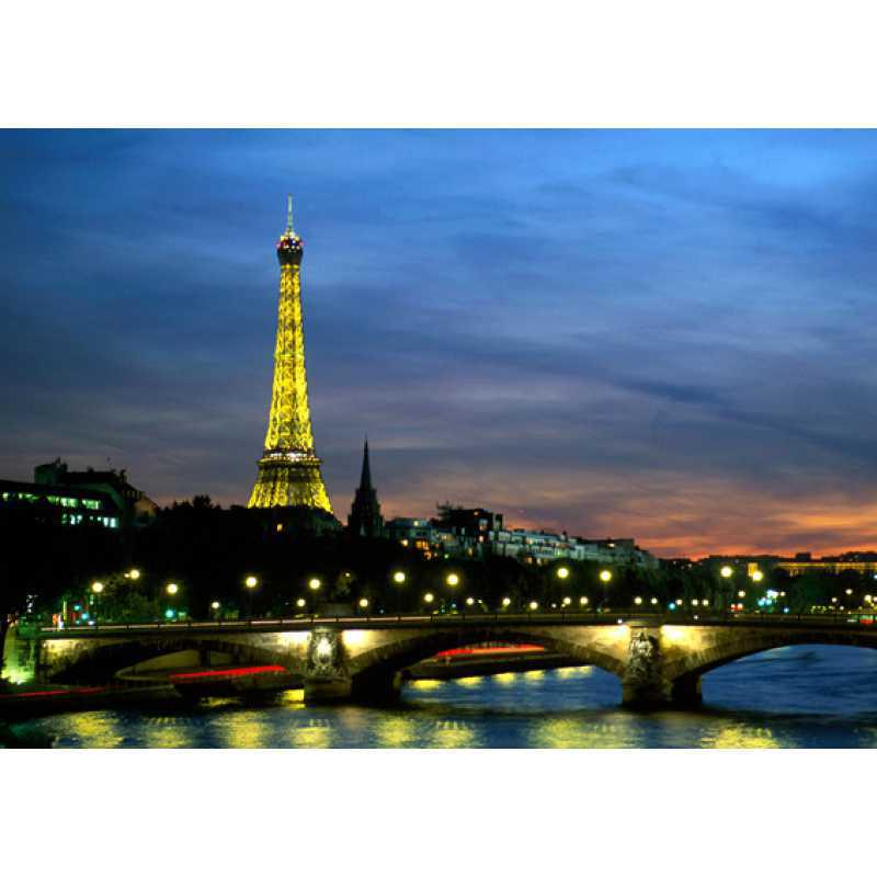 Framed Eiffel Tower & Leaning Tower of Pisa Poster with Free Shipping