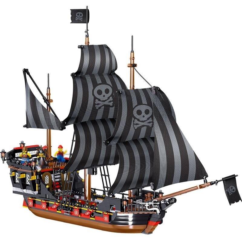 QL1801 Строительные блоки Пиратская серия Corsair Adventure Детские головоломки Собранные игрушки