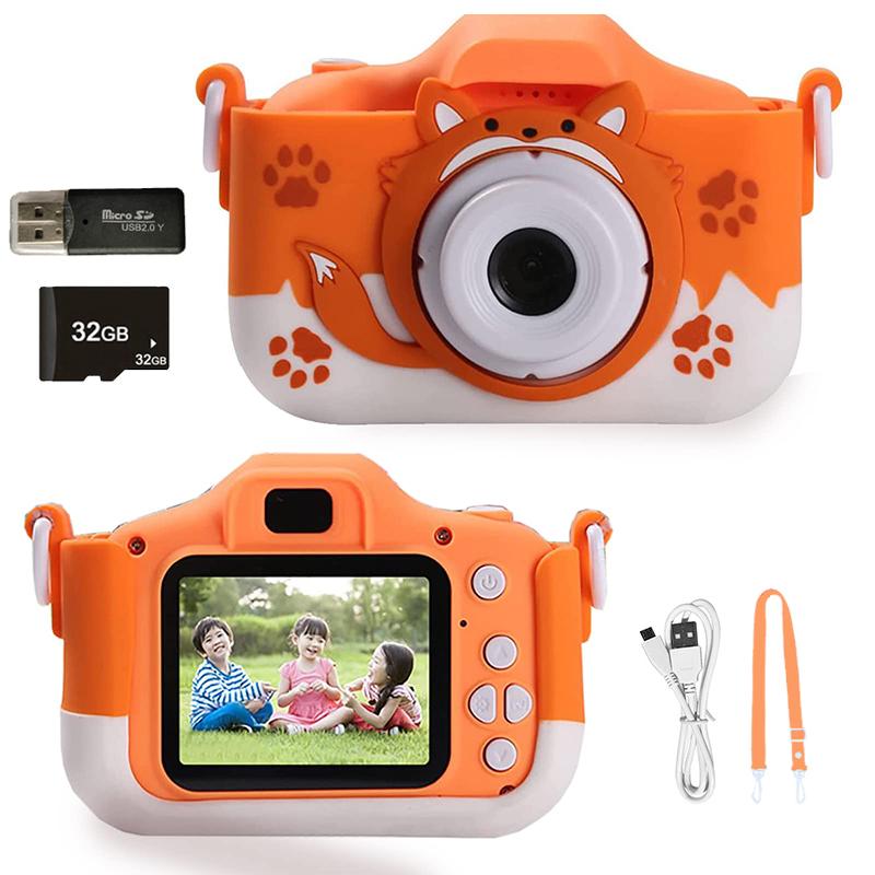 X5S Детская Цифровая Камера HD 1080P 20MP Детская Камера-Лиса USB-Зарядка Встроенная Игровая Камера Ударопрочный Силиконовый Защитный Чехол