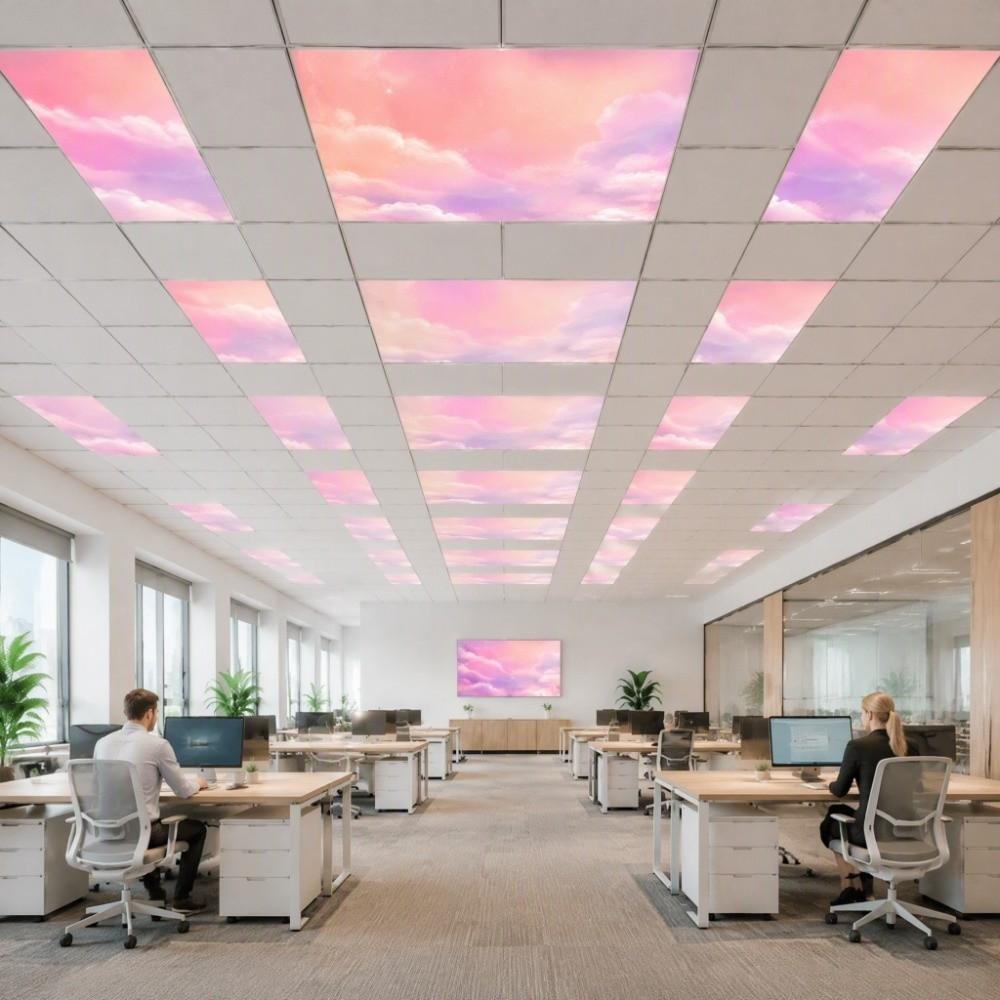 Eye-Protective Ceiling Light Cover Polyester Fabric Light-Blocking Lampshade Office