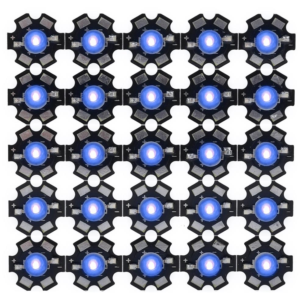 AXD-3W Мощная УФ-фиолетовая светодиодная лампа с шариками диодных чипов с алюминиевым основанием