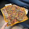 Luxury Paisley Square Scarf Women Print Satin Neckerchief Spring Hair Band Foulard Bandana Echarpe Tie Shawl Wraps