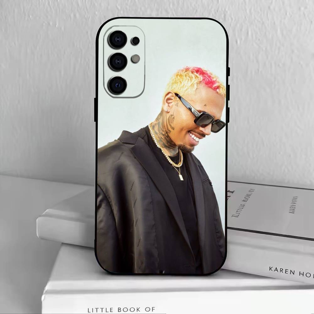 Чехол для телефона C-B-Chris Brown-singer для Samsung S25,S24,S21,S22,S23,S30,Ultra,S20,Plus,Fe,Lite,Note,10,Черный чехол