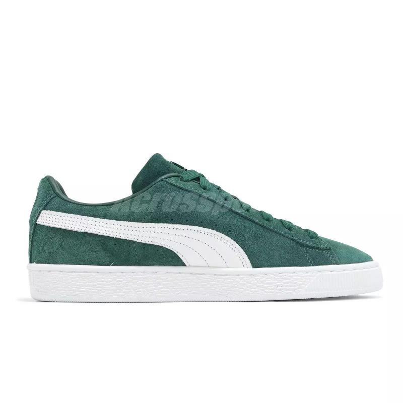 Puma Замшевые Классические Унисекс Низкие Тонкая Подошва Удобные Носимые Легкие Скейт-Кеды Зеленые 399781-15