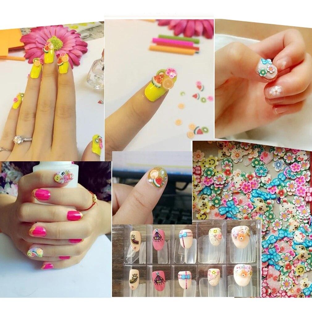 1 коробка DIY несколько смешанных фруктов, мягкая глина, глина, животное, цветок, кусок смолы, дизайн ногтей, эпоксидная форма, производство ремесел