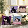 Мультяшная Милая Наволочка для Подушки с Котом Люцифером Квадратная Подушка Спальня Диван Отдых Комфортная Подушка Автомобиль Гостиная Домашнее Украшение 40X40