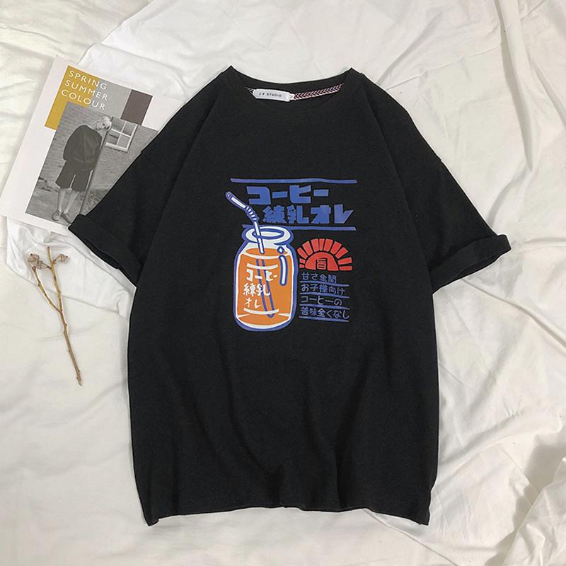 Хлопковая футболка большого размера для женщин, свободного кроя, корейский стиль, топ-накидка, летняя мода, одежда большого размера
