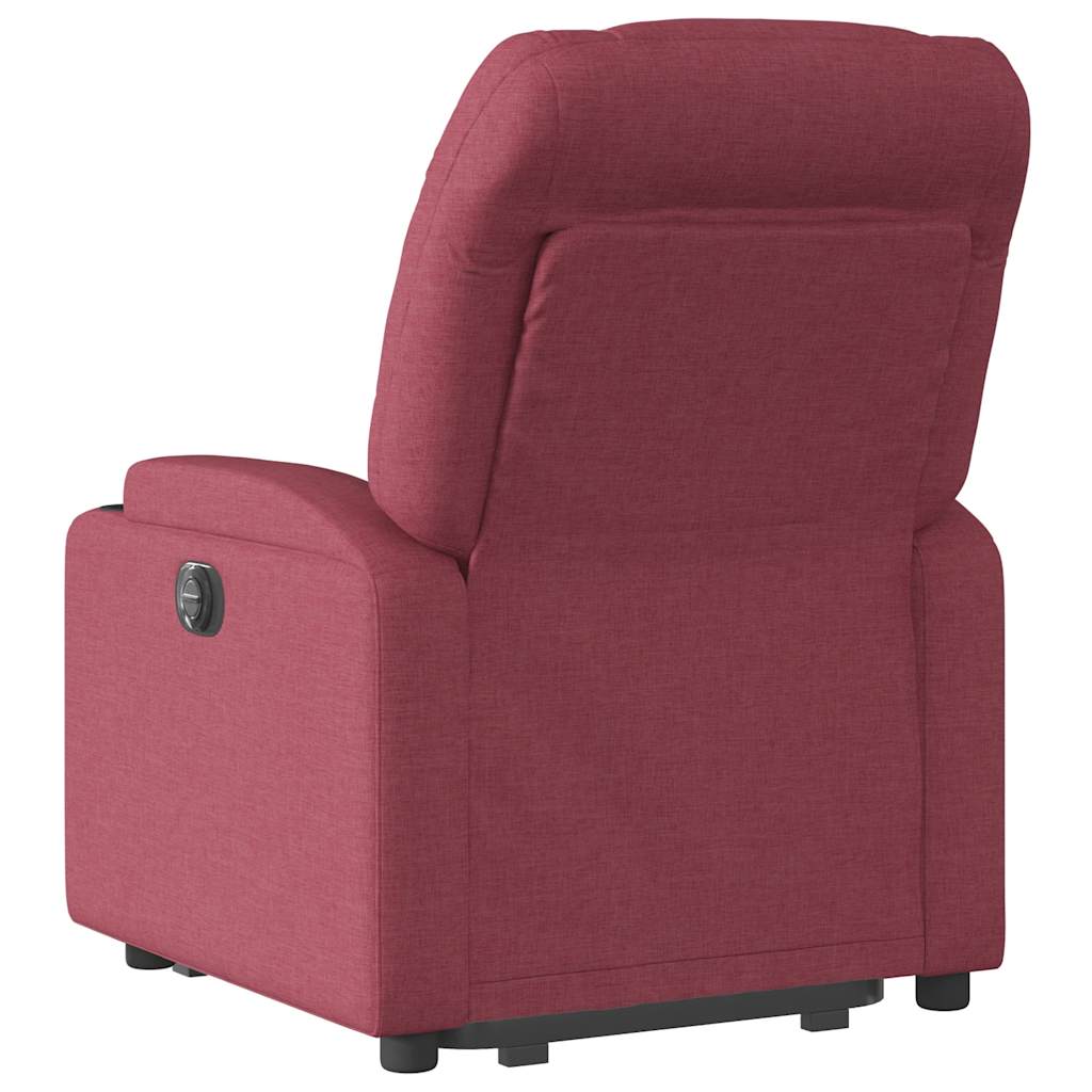 Recliner Chair with Lift Assist Burgundy Fabric