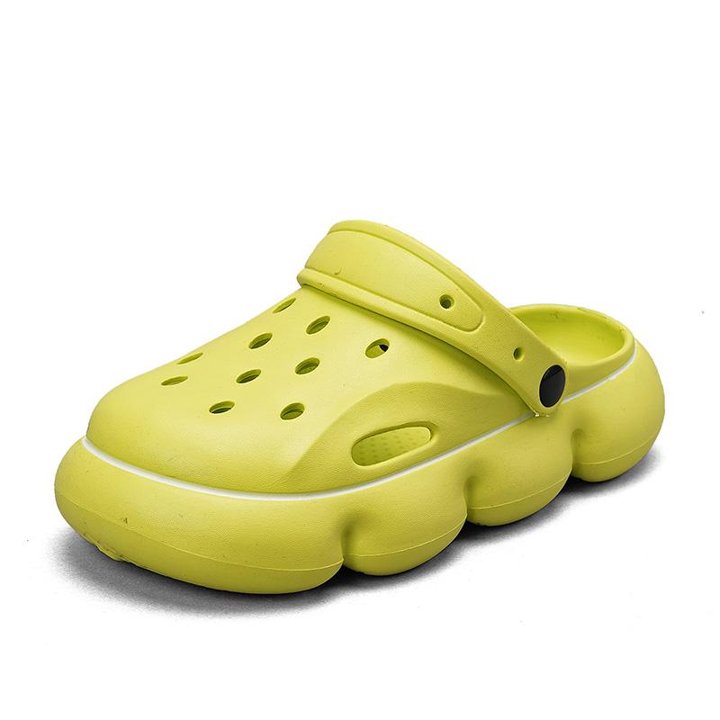 36~45 женские мужские толстые сандалии 2024 летние легкие повседневные туфли из ЭВА с отверстиями для влюбленных домашних садовых и пляжных тапочек на плоской подошве
