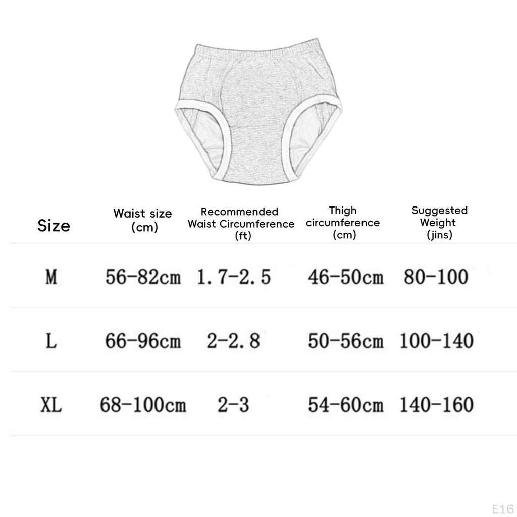 Adults Cloth Nappy Cover Diaper Incontinence Underwear for Elderly Travel