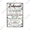 Putuo Decor Винтажная немецкая металлическая жестяная табличка  Деревенское настенное искусство для дома, офиса, кафе, фермерского дома  Идеальный подарок для друзей  Уникальный декор