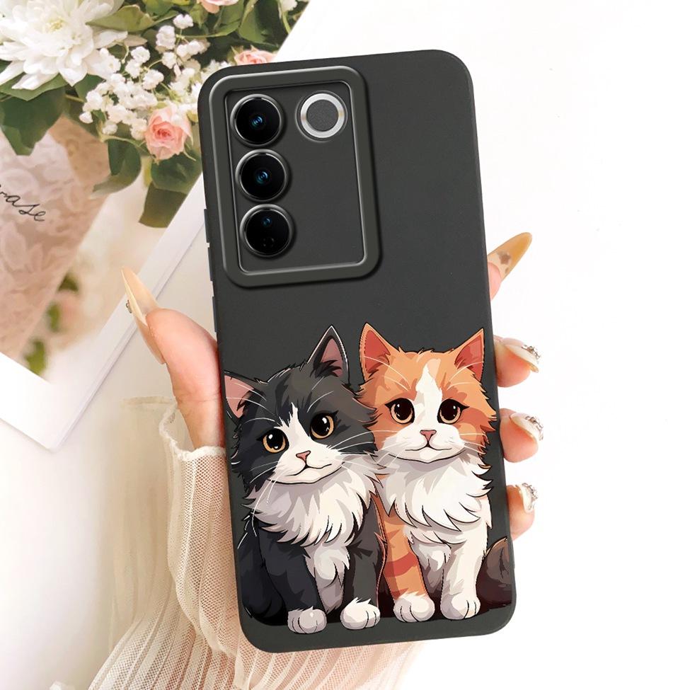 Чехол для Vivo V27 V2231 V2246 Чехол для Vivo V27 Pro V2230 Крышка Роскошный Модный Крутой Кавайный Милый Расписной Силиконовый Чехол