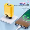 Быстрое зарядное устройство с двумя портами, 65 Вт: Type-C и USB, Быстрая зарядка PD, Стандарт США/ЕС.