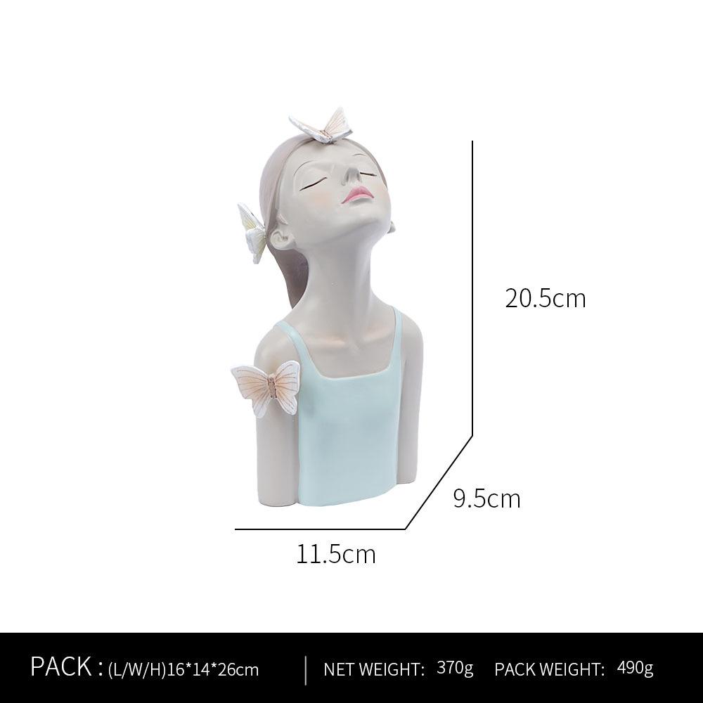 Европейский стиль, легкая роскошь, мода, глядя на бабочку, девушка, смоляные украшения, модель окна дома, комната, художественное оформление, украшение