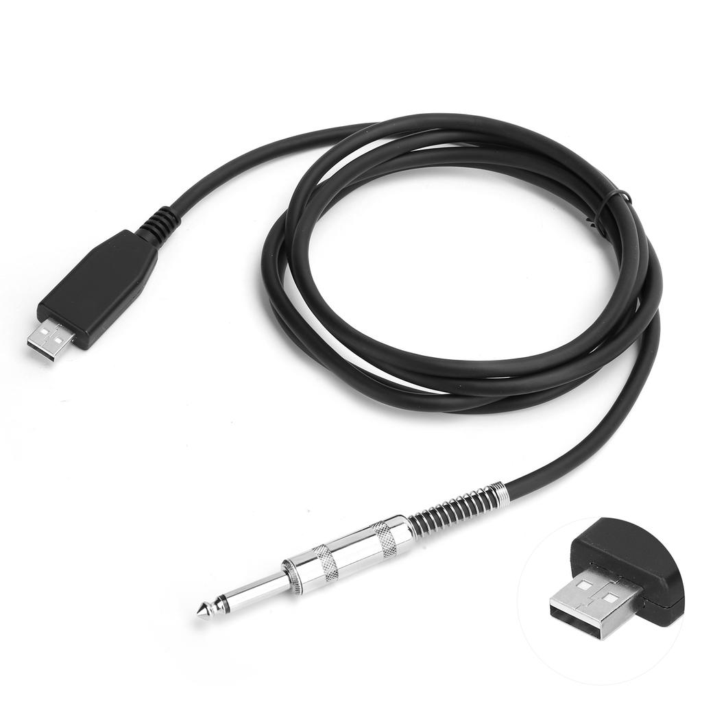 USB-кабель для гитары USB-штекер на 6,35 мм моно разъем Кабель для подключения гитары, бас-гитары к ПК для записи