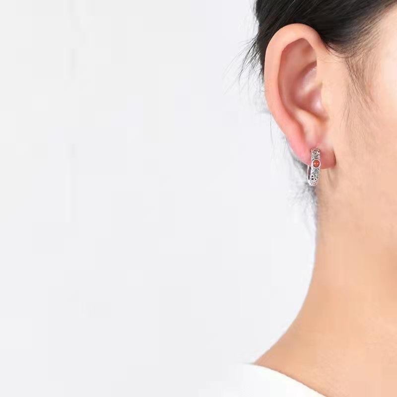 Этнический стиль Ретро узор Инкрустированное женское кольцо Guochao Нишевый дизайн Непальские тибетские украшения