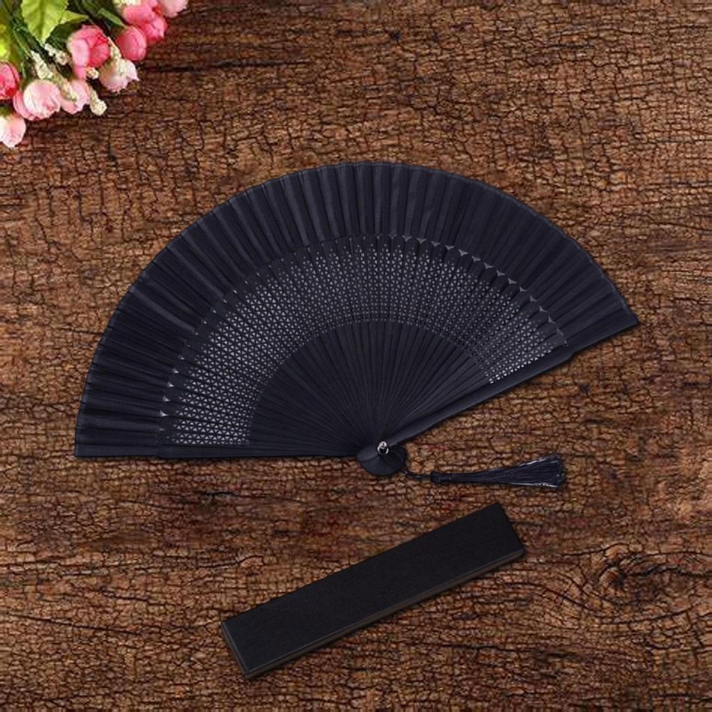 Chinese Folding Fan Bamboo Decor Novelty Folded Chinoiserie Handheld for Party Kung Fu
