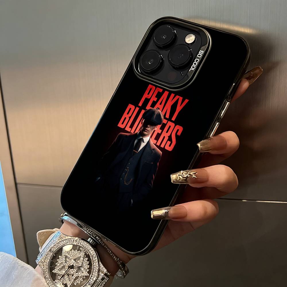 P-Peaky-B- Blinders-movie Phone Case For IPhone17 16 11 12 13 14 15 16 Pro Max Plus Cover Colored Silver Funda Bumber
