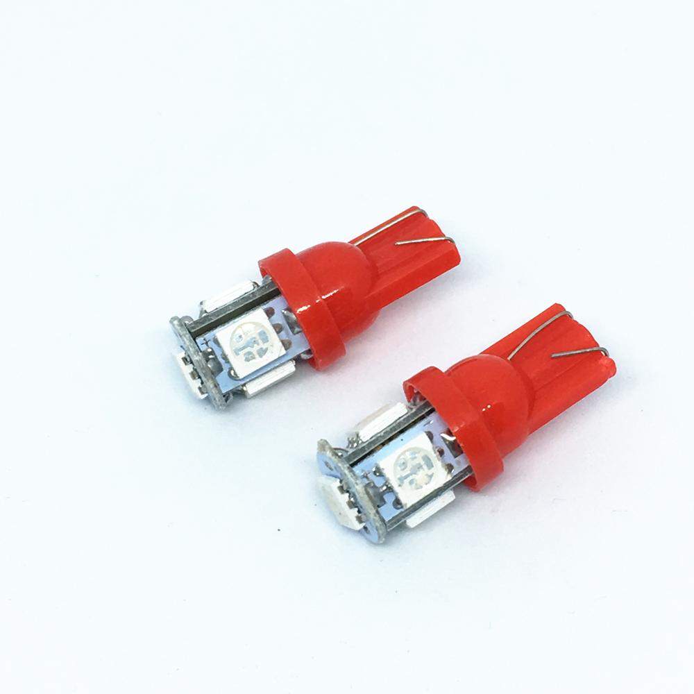 T10 LED car led Lights W5W Bulb 5SMD LED 5050 194 168 bulbs LampsSuper Bright wedge Lights White Blue Red Yellow Green ray 12V Bulbs 7