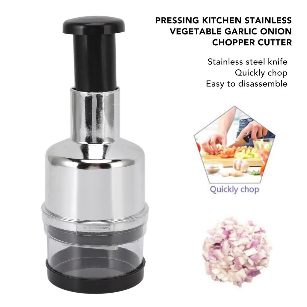 Ручной измельчитель пищевых продуктов, многоцелевой нож из нержавеющей стали, овощерезка для лука, чеснока, овощей, фруктов, орехов, ручной измельчитель пищевых продуктов