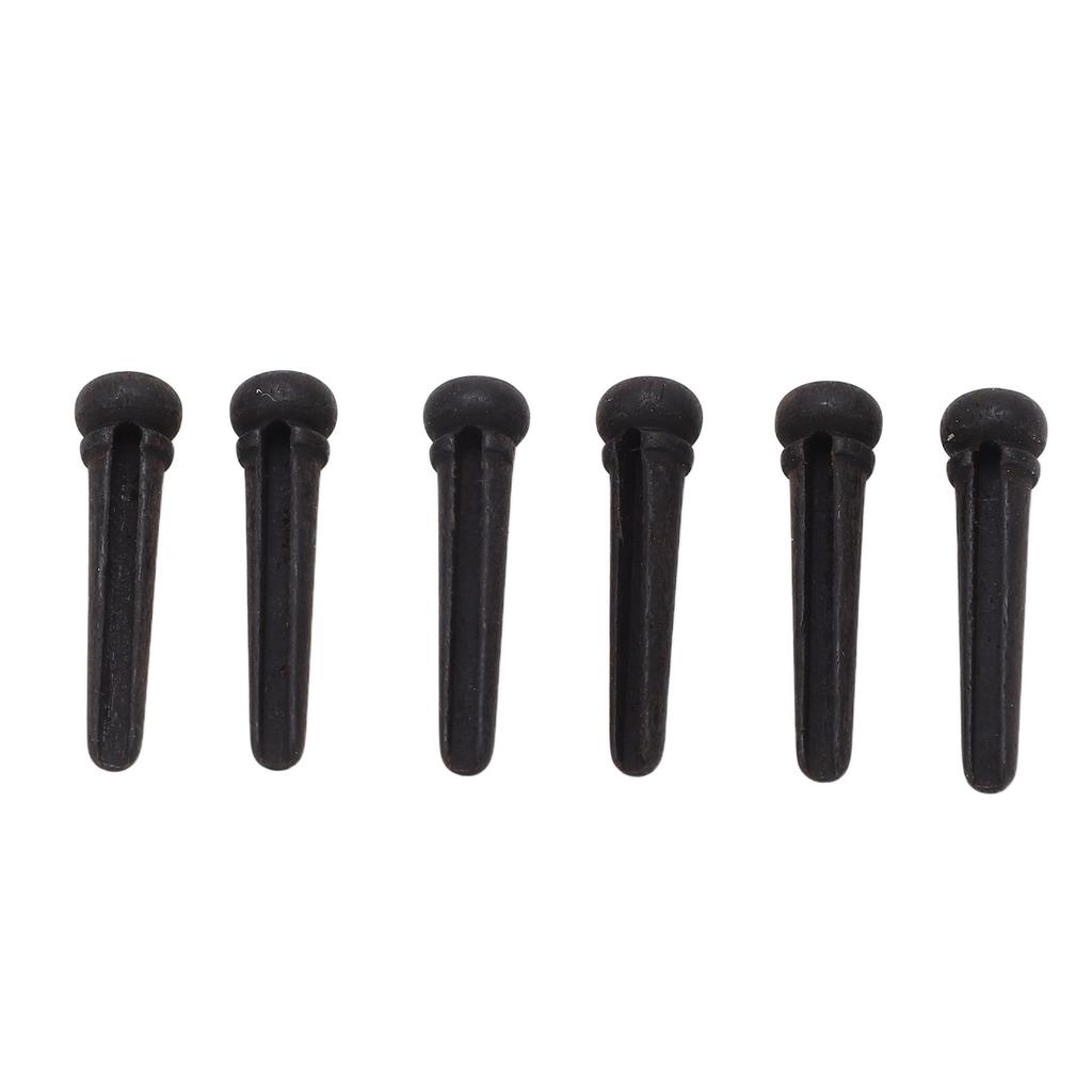 6 штифтов для гитарного бриджа, черные, изящные, простые, долговечные, стандартные, для гитары.
