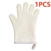 Heat Resistant Silicone Kitchen Gloves Anti-scald Thickened Microwave Oven Baking BBQ Gloves Anti-slip Heat Insulation Mitts