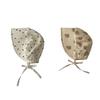 Lovely Print Baby Sunhat with Tie Belt Designing, Newborns Fetal Caps Spring Summer Thin Bonnet Hat Windproof Headwear