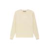 Fear of God Essentials FW22 Relaxed Crewneck Pullover With Fleece Lining And Logo Print Unisex Sweatshirt Eggshell-White FOG-FW22-670