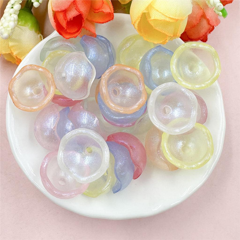 Высококачественные бусины, разноцветные акриловые бусины «сделай сам», модные 100 шт., ювелирные изделия из бисера в форме чаши