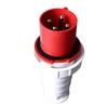 Industrial Connector 3P+E 63A IP67 Waterproof IK07 Collision Resistant Electrical Cord Connector
