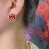 Элегантные женские серьги с красной розой - Легкая роскошь, Высокая мода, Универсальные и изысканные (2026 Новый стиль)