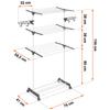 Delia Standing Foldable Laundry Dryer, White, 15 M
