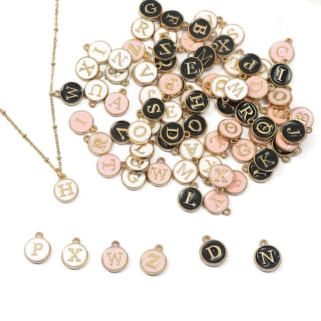 10 шт., металлическая эмаль, английские буквы, подвески, подвеска для самостоятельного изготовления ювелирных изделий, ожерелье, браслет, аксессуары