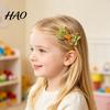 Summer Vacation Hair Decorations Cute Fruit Bow Clip, Artificial Leather Clips, Decorative Pins with Colorful Theme Hairpins Watermelon/Cherry/Orange