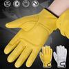 Unisex Cowhide Gardening Gloves Riding Carpentry Handling Thorn Proof Welding Labor Protection Gloves