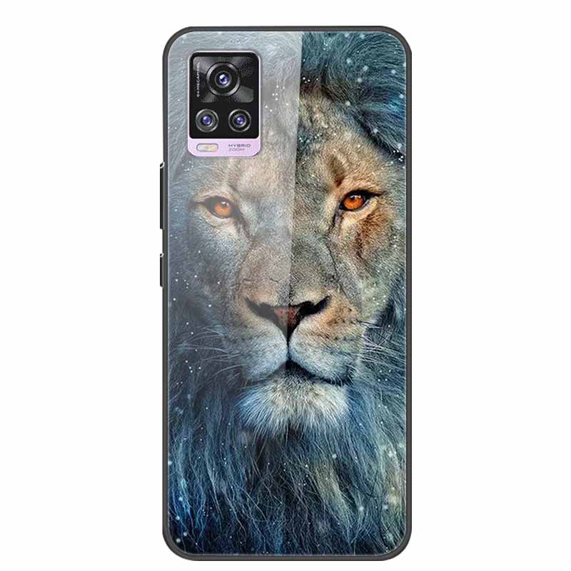 Glass Back Cover For Vivo V20 Pro 5G Case Coque Hard Tempered Glass Case For Vivo V20 Pro 2020 Phone Case Cover Soft Bumper Para