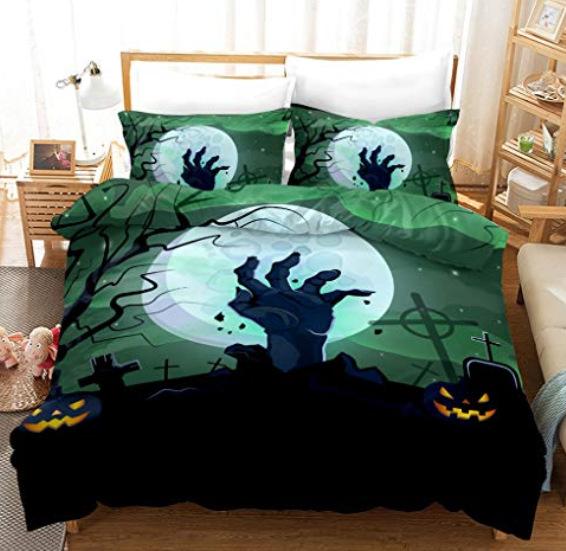 3D Halloween Bedding Set Pumpkin Ghost Quilt Cover Pillow Case 2 or 3 Pieces DE135 * 200 Halloween Atmosphere Decoration Soft Home Decoration