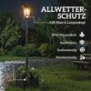 Solar Lantern Floor Lamp With Flower Pot 195cm Outdoor Garden Lantern With 2 Brightness Levels Light Control Switch IP44