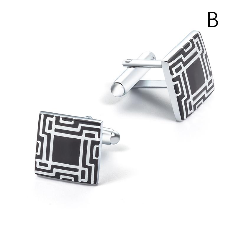 Черные запонки в стиле ретро мужские, запонки для мужчин, запонки для французских рубашек