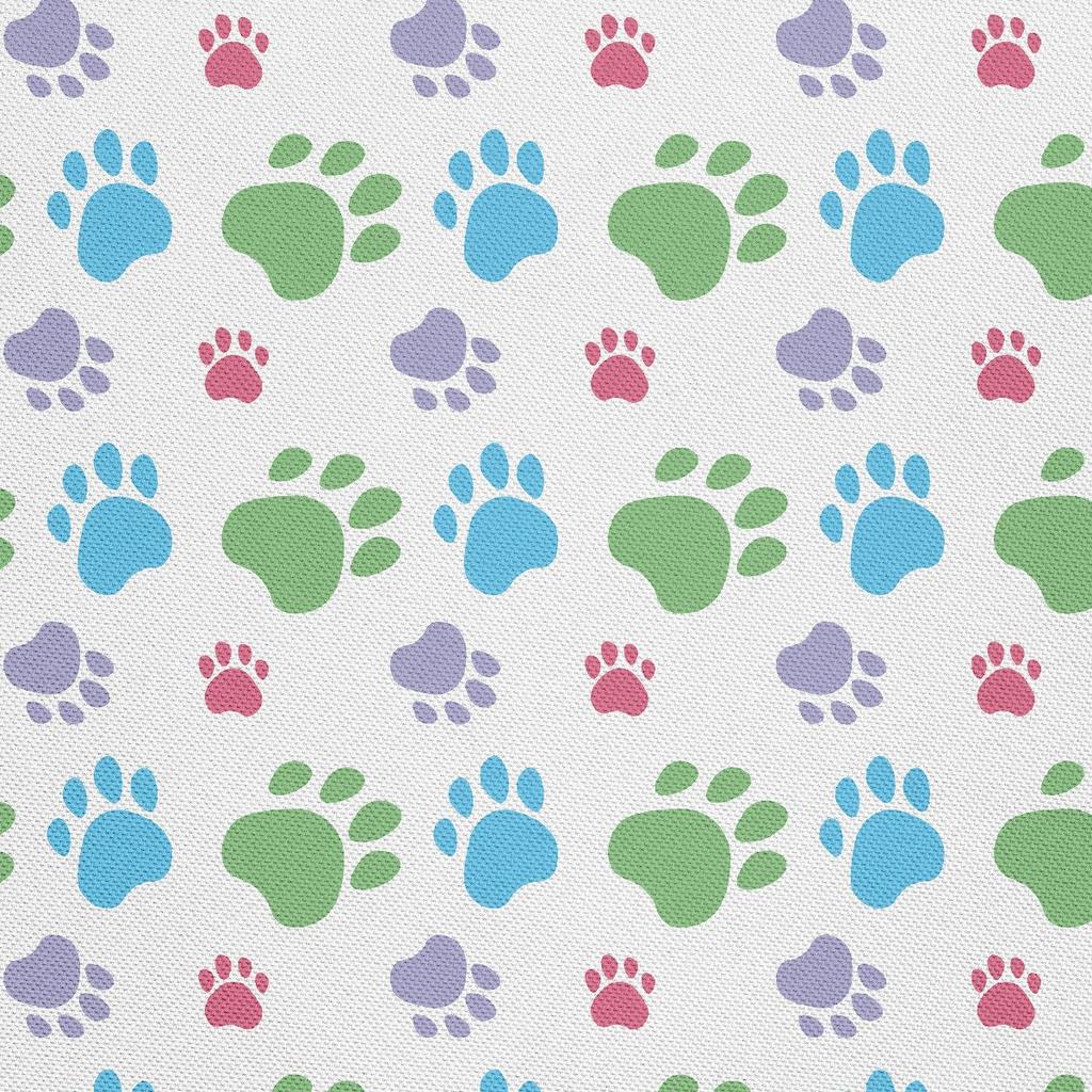 Outdoor Dekostoffe Oxford - Motiv Bunte Pfoten 2 I Dx585