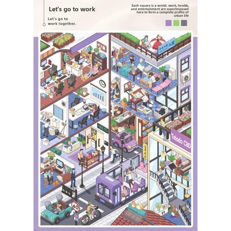 Miniature Scene Collection Sticker Book With 3d House Designs For Kids Diy Crafts