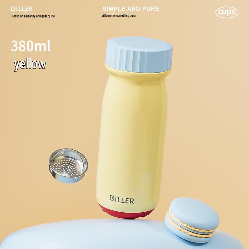 Термокружка Diller D9507 из нержавеющей стали для автомобиля и офиса с ситечком для чая