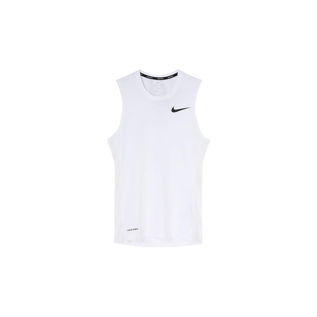 Nike Мужские майки Белые С круглым вырезом Умеренный прямой крой BV5601-100