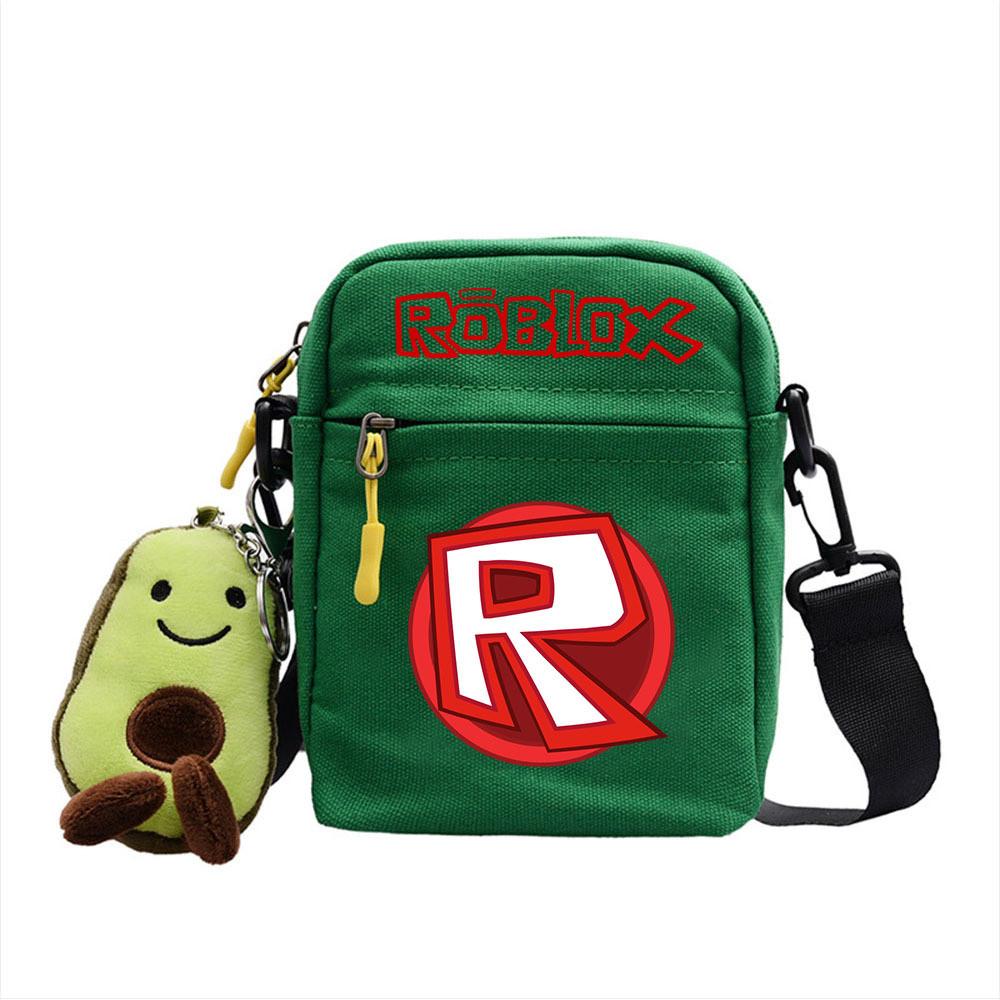 Тканевая сумка через плечо Roblox с принтом персонажа игры и буквой Для повседневных путешествий и школы