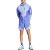 adidas Мужская куртка Aeroready Fw24 Own The Run Logo с капюшоном и длинным рукавом, облегающая, светло-голубая IV7672