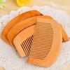 Natural Peach Solid Wood Comb Engraved Peach Wood Healthy Massage Anti-Static