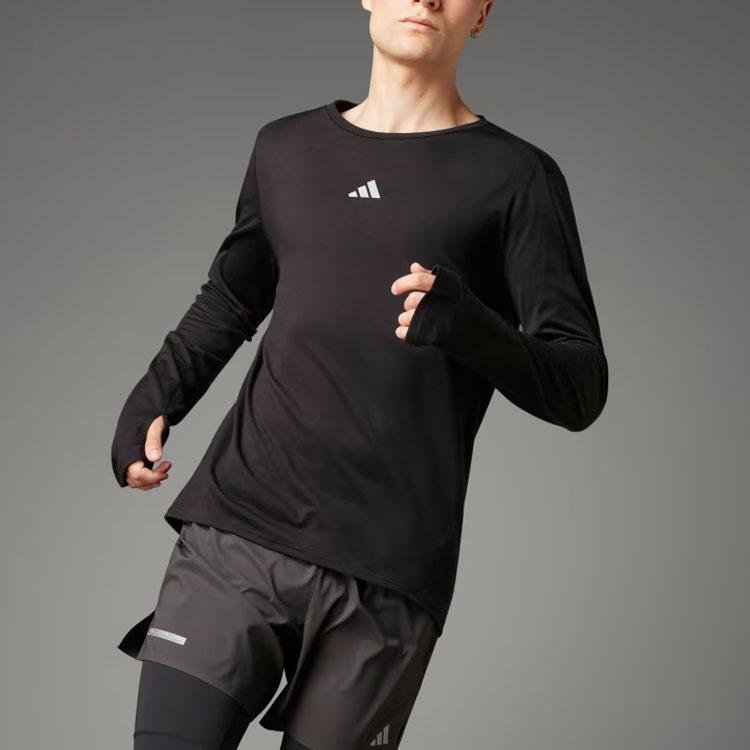 adidas Ultimate Running Conquer the Elements Merino Long Sleeve T-shirt 'Black' Men's IB6390