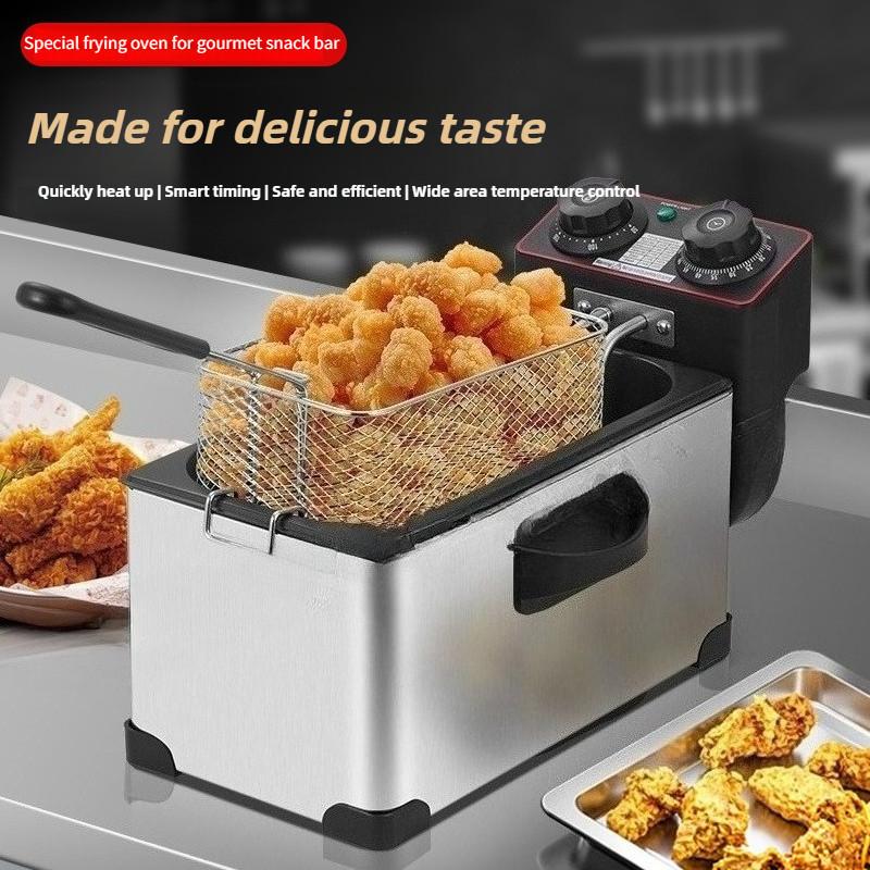 Профессиональная коммерческая электрическая фритюрница Кухонная фритюрница большой емкости Машина для жарки курицы-фри с поддержанием постоянной температуры