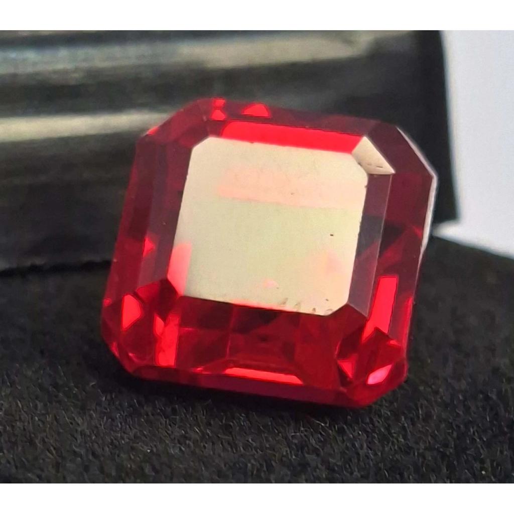Natural Red Ruby Mozambique 6-8 Ct Asscher Cut Certified Fabulous Gemstone